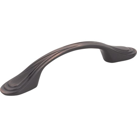 ELEMENTS BY HARDWARE RESOURCES 3" Center-to-Center Brushed Oil Rubbed Bronze Westbury Cabinet Pull 3899DBAC
